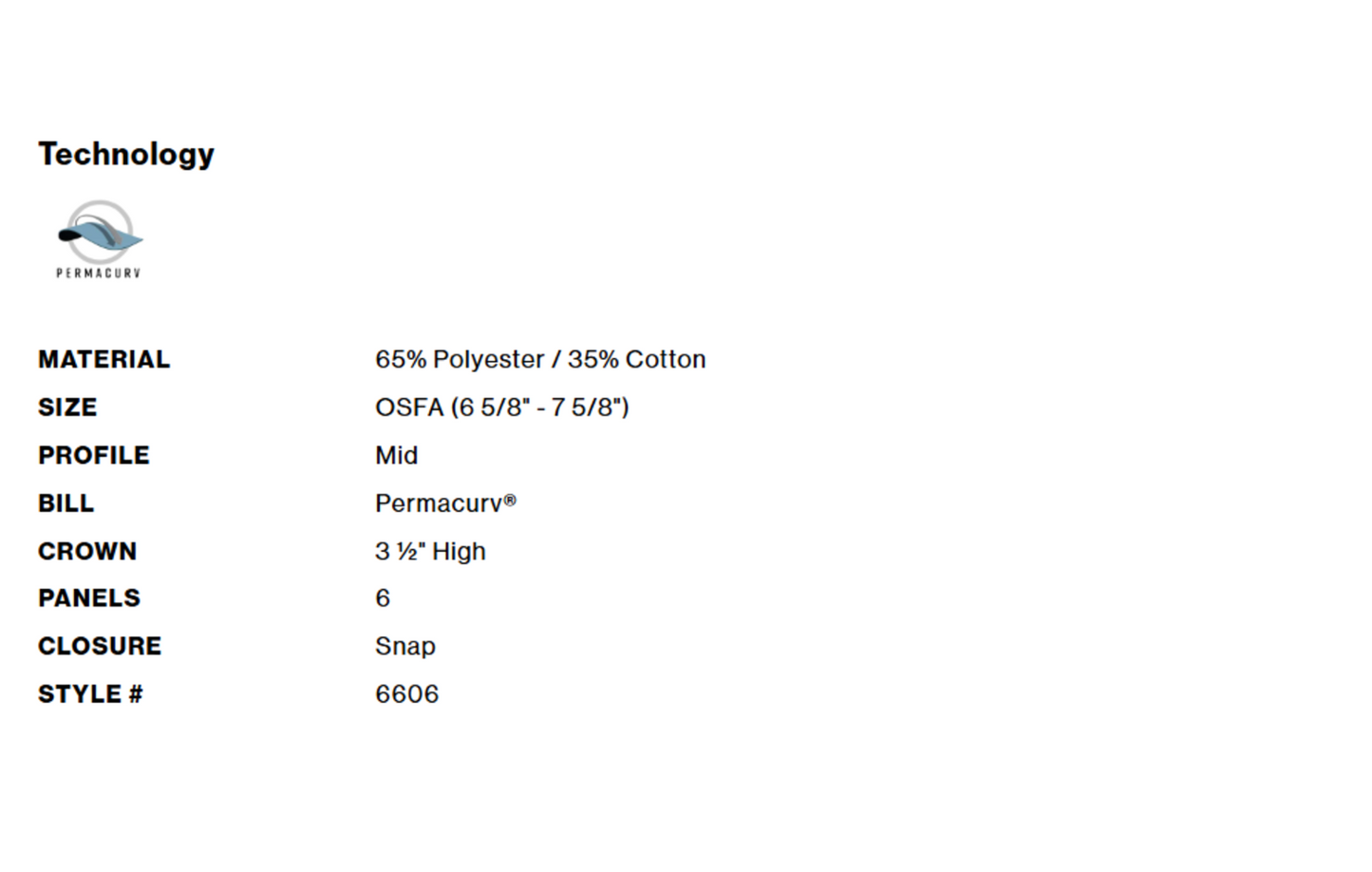 Yupoong 6606